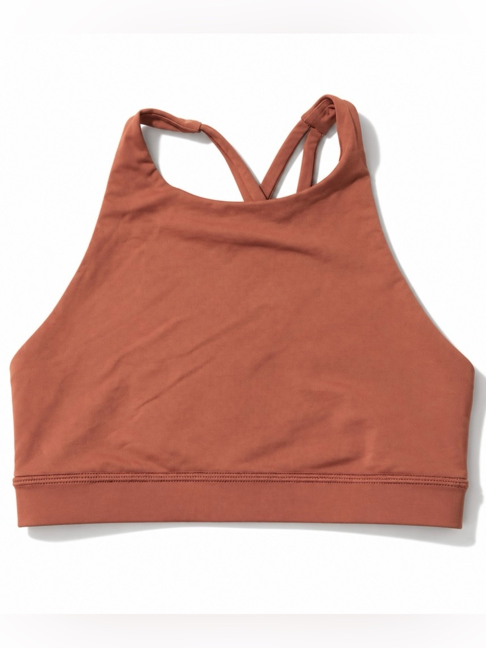 EUC! Lululemon Free To Be Serene Highnck Bra Coral Size 4/Yoga Athleisure Gym
